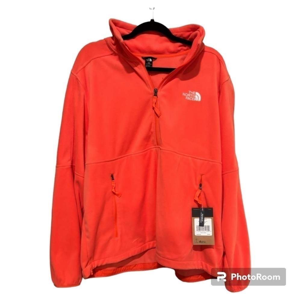 THE NORTHFACE Polartec100 retro Orange 1/2 zip men’s or women size XL - Picture 1 of 7